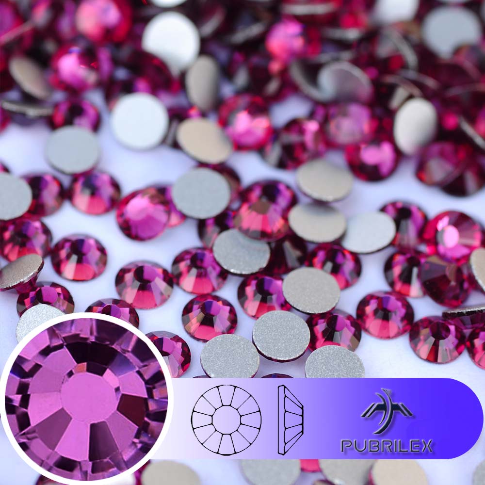 Nail Art Fuchsia - Fuchsia SS3-SS30 แก้ว Rhinestones คริสตัล Flatback