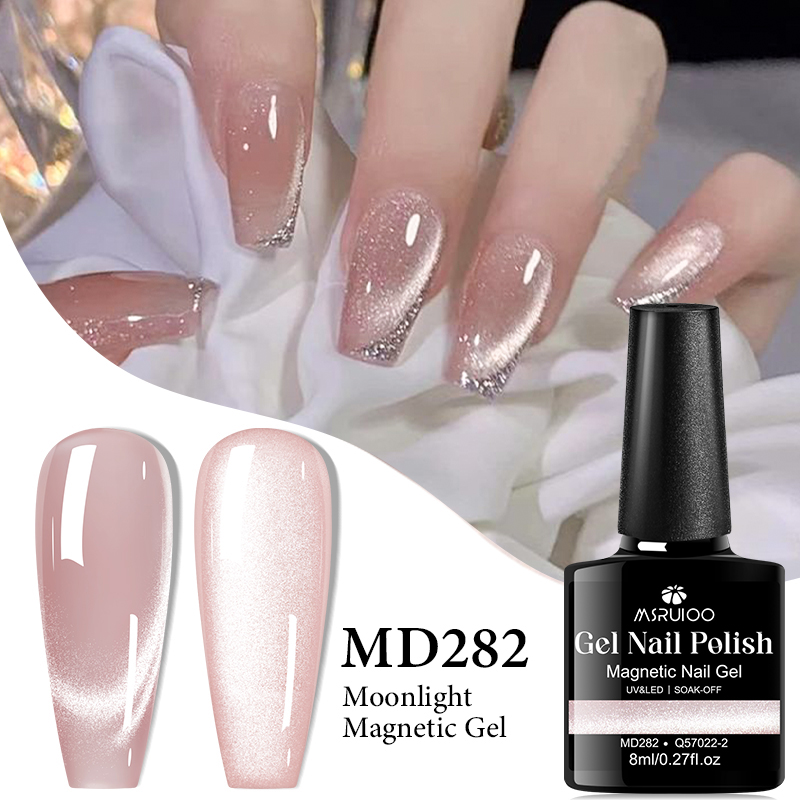 Nail Art Chrome - MSRUIOO 8ml Moonlight Cat Magnetic เล็บเจล