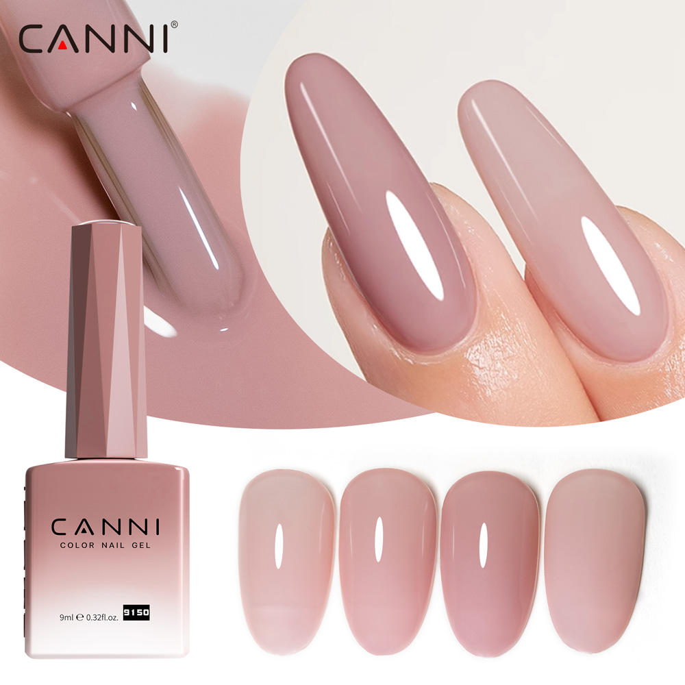 Nail Art Pink Cat Eye - ยาทาเล็บเจล CANNI HEMATPO FREE สีชมพูเจลลี่นู้ด คอลเลคชั่นแคทอายเจล