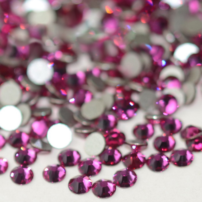 Nail Art Fuchsia - Fuchsia คุณภาพสูง Rhinestones คริสตัลแบน Flatback Strass