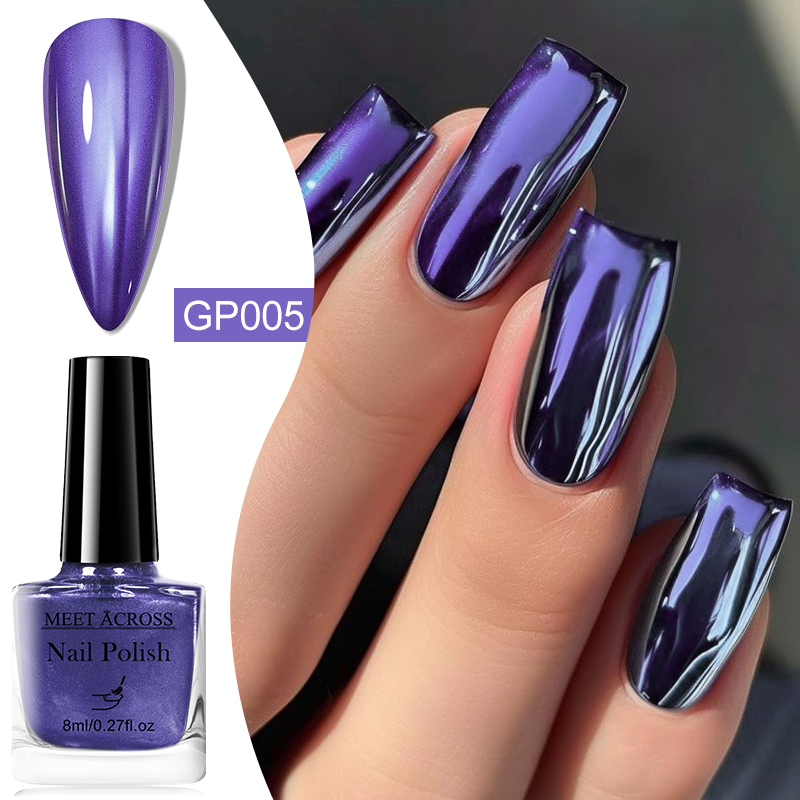 Nail Art Chrome - 8ml แก้วขวดน้ํา Peel Off เล็บฤดูใบไม้ผลิฤดูร้อนที่มีสีสัน Chrome
