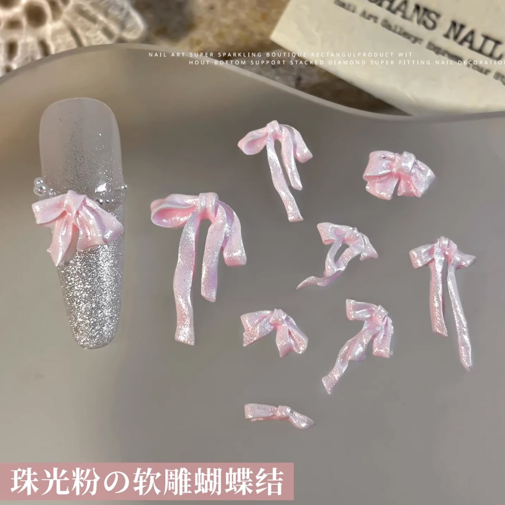 ชาร์มตกแต่งเล็บรูปโบว์ 3 มิติ  - Nail Art Pink Soft บทวิจารณ์และราคา
