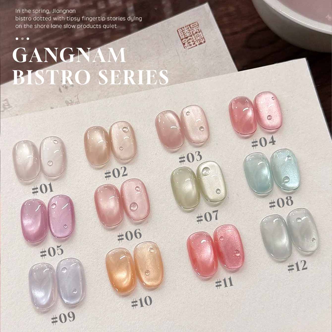 MIANEL 12ML Jiangnan Bistro Ca - Nail Art Pink Cat Eye บทวิจารณ์และราคา