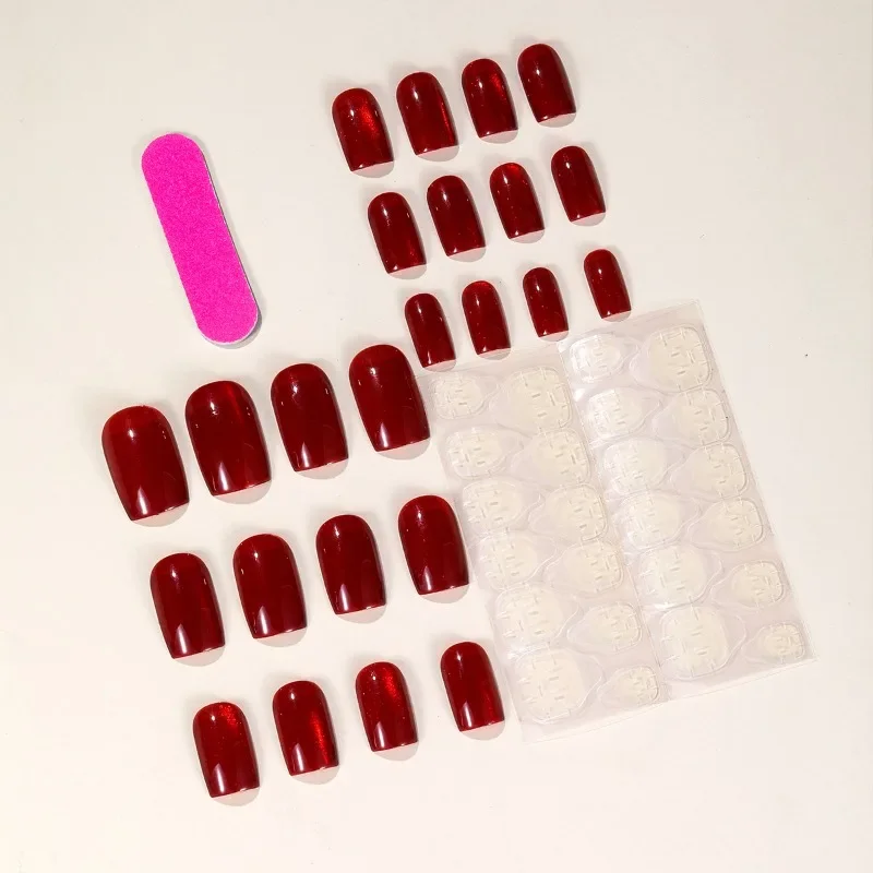 24ชิ้นที่เล็บมือเล็บปลอมตาแมวก - Nail Art Pink Cat Eye บทวิจารณ์และราคา