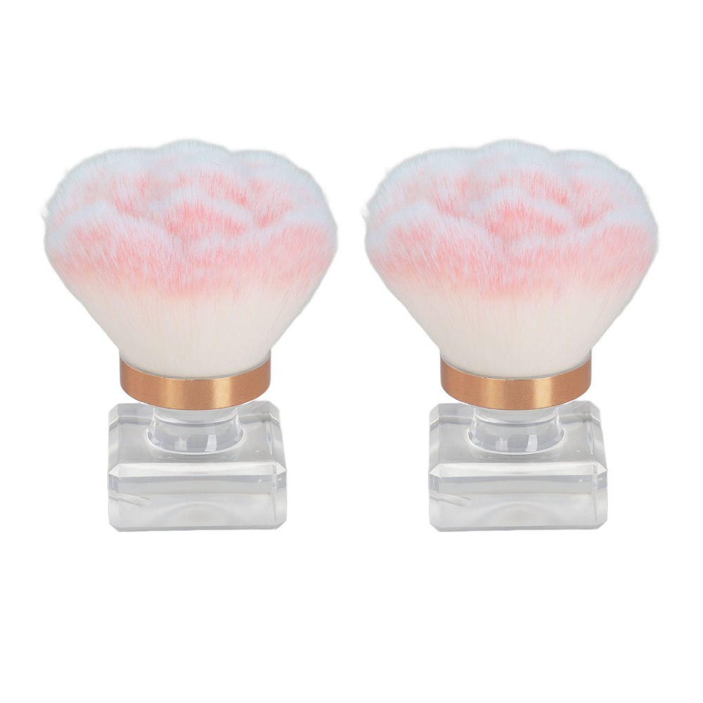 แปรงปัดฝุ่นเล็บขนนุ่มสีชมพู 2  - Nail Art Pink Soft บทวิจารณ์และราคา