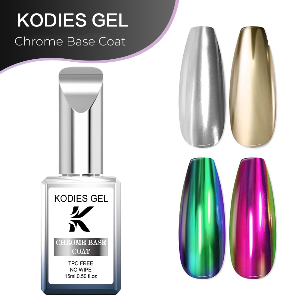 เจลเคลือบเล็บ KODIES แบบใส โคร - Nail Art Chrome บทวิจารณ์และราคา