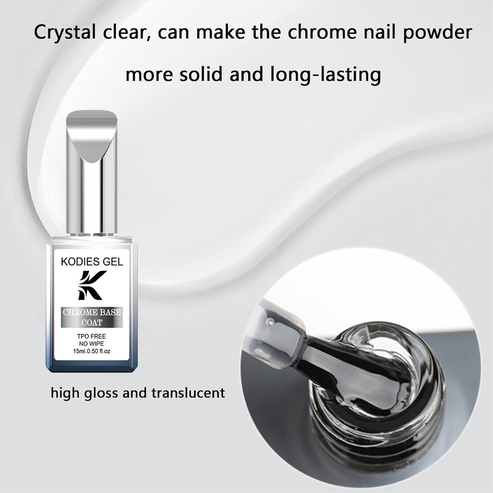 เจลเคลือบเล็บ KODIES แบบใส โคร - Nail Art Chrome บทวิจารณ์และราคา