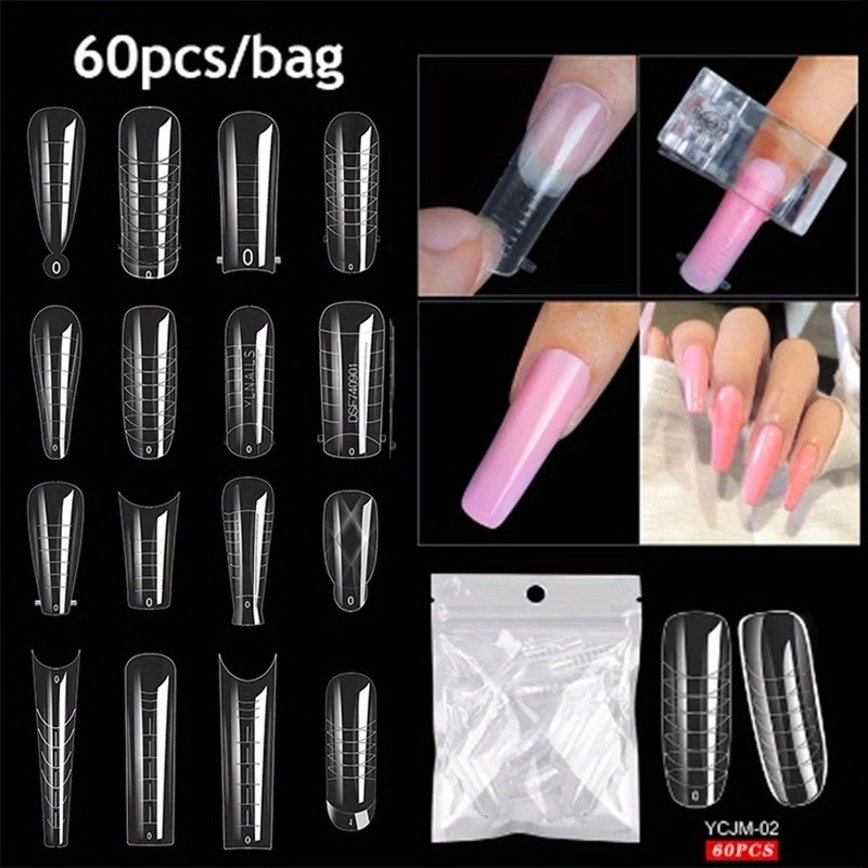 60 ชิ้น/ล็อตขยายเล็บปลอมเคล็ดล - Nail Art Lotso บทวิจารณ์และราคา