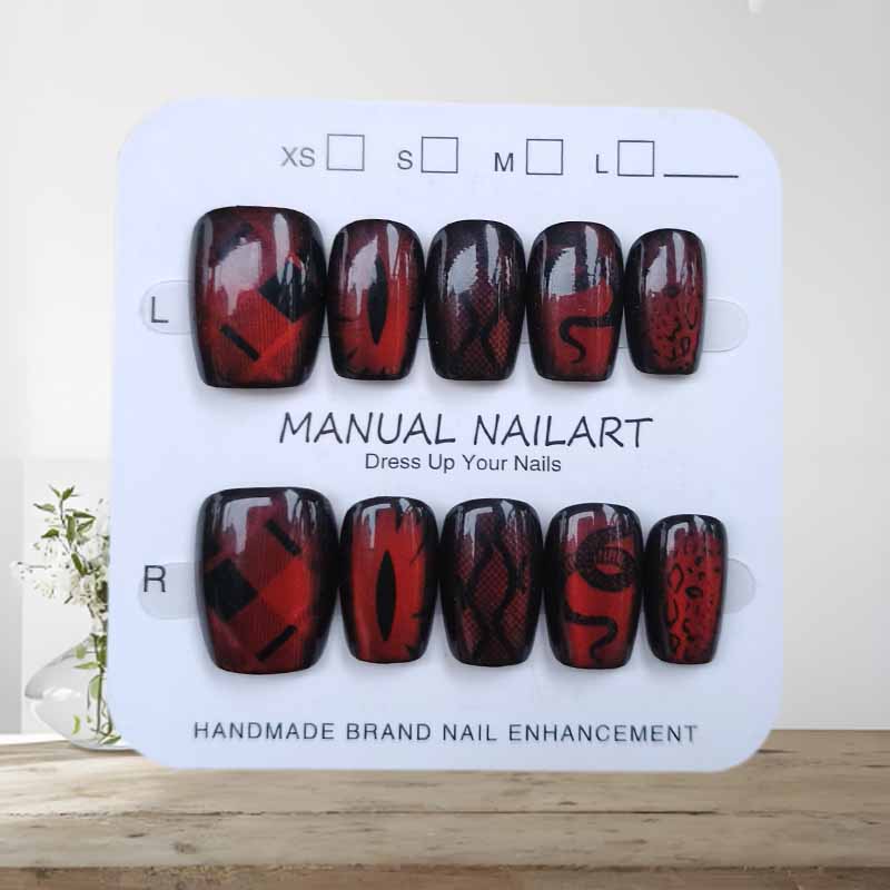 เล็บปลอมแบบกดติด 10 ชิ้น สไตล์ - Nail Art Emerald Blue บทวิจารณ์และราคา