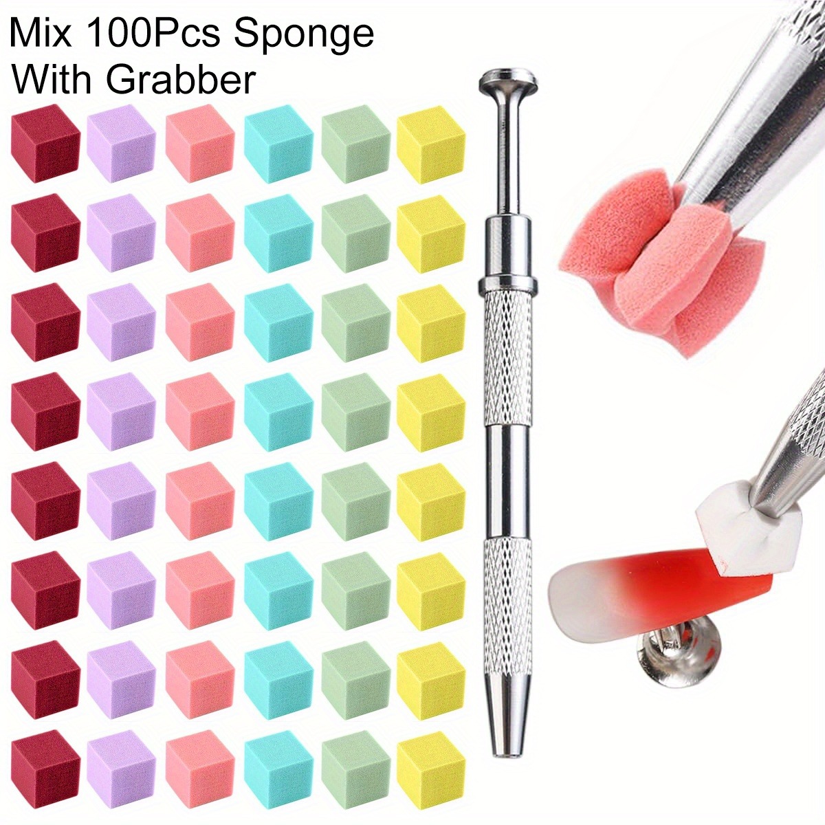 1/50/100Pcs สแควร์เล็บฟองน้ําช - Nail Art Pinterest บทวิจารณ์และราคา