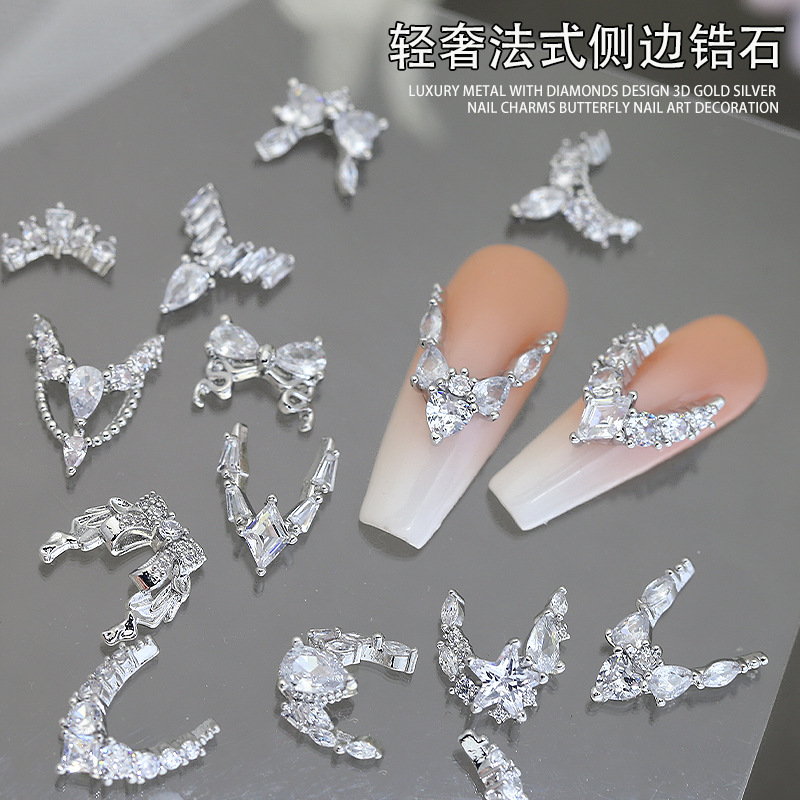 3PCS Luxury Sparkle Full Zirco - Nail Art Lotso บทวิจารณ์และราคา