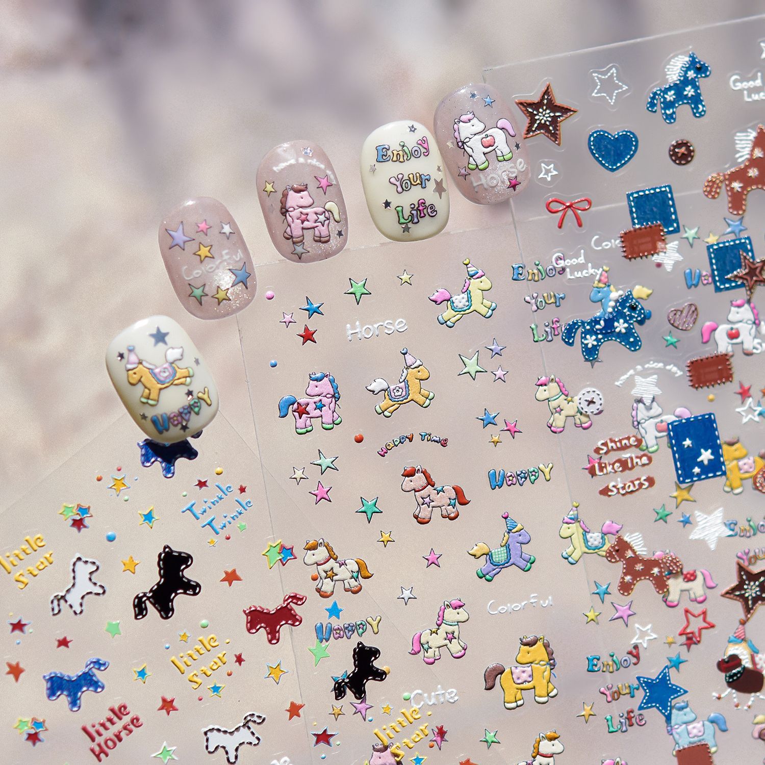 สติกเกอร์ตกแต่งเล็บลายยีนส์ย้อ - Nail Art Denim บทวิจารณ์และราคา