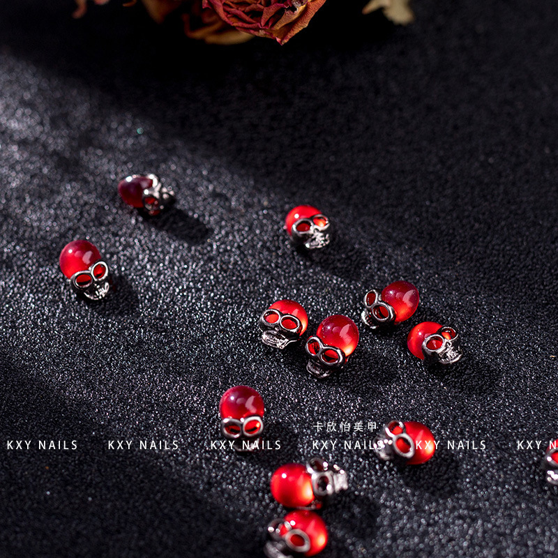 10PCS Red Skull เล็บ Charms อุ - Nail Art Lotso บทวิจารณ์และราคา