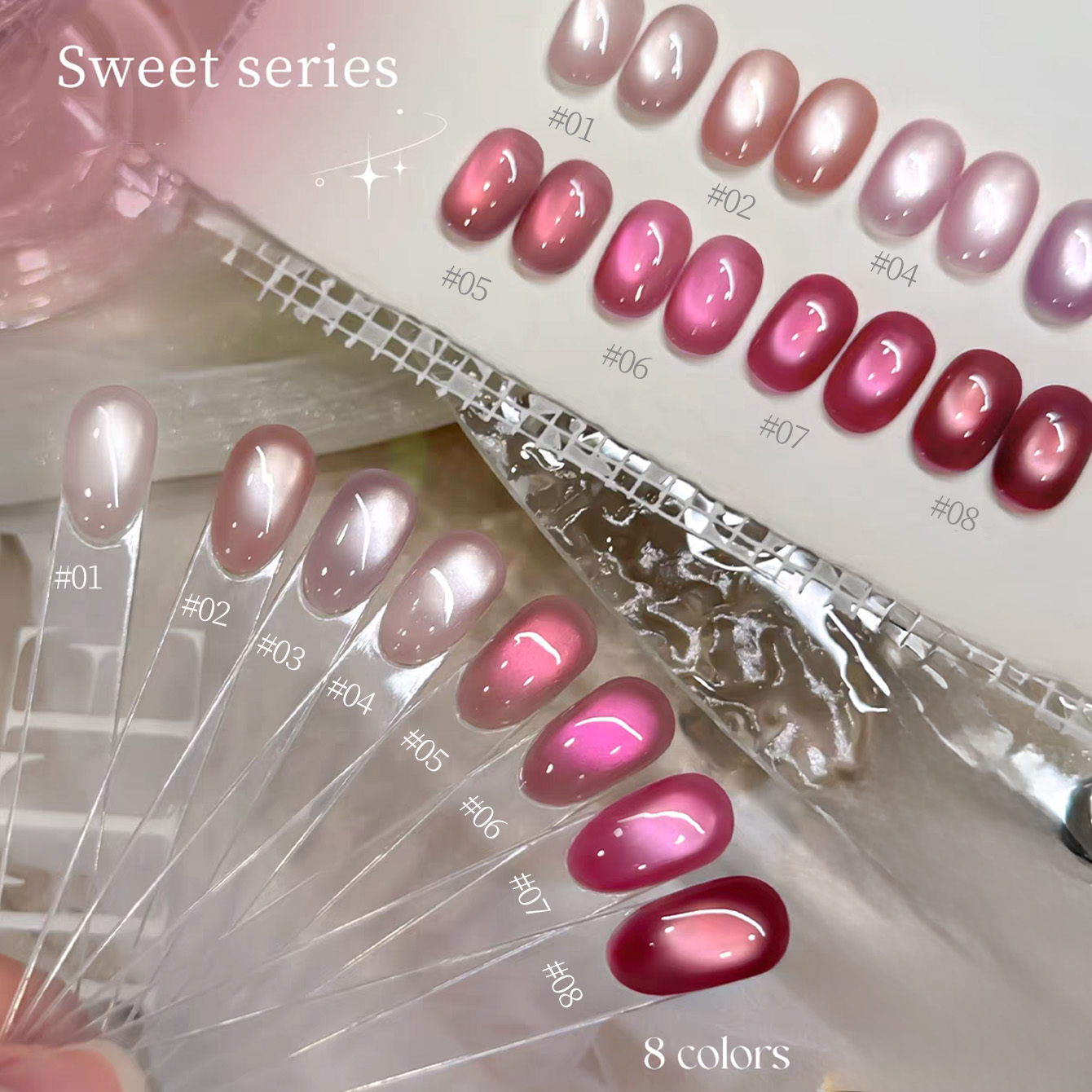 1 ชิ้น TC 2026 ซัมเมอร์ ยอดนิย - Nail Art Pink Cat Eye บทวิจารณ์และราคา