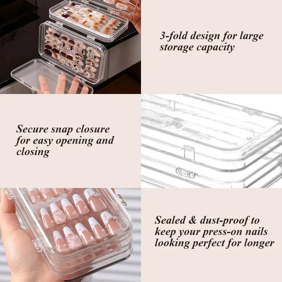 กล่องเก็บเล็บปลอมแบบพับได้ ป้อ - Nail Art Pinterest บทวิจารณ์และราคา