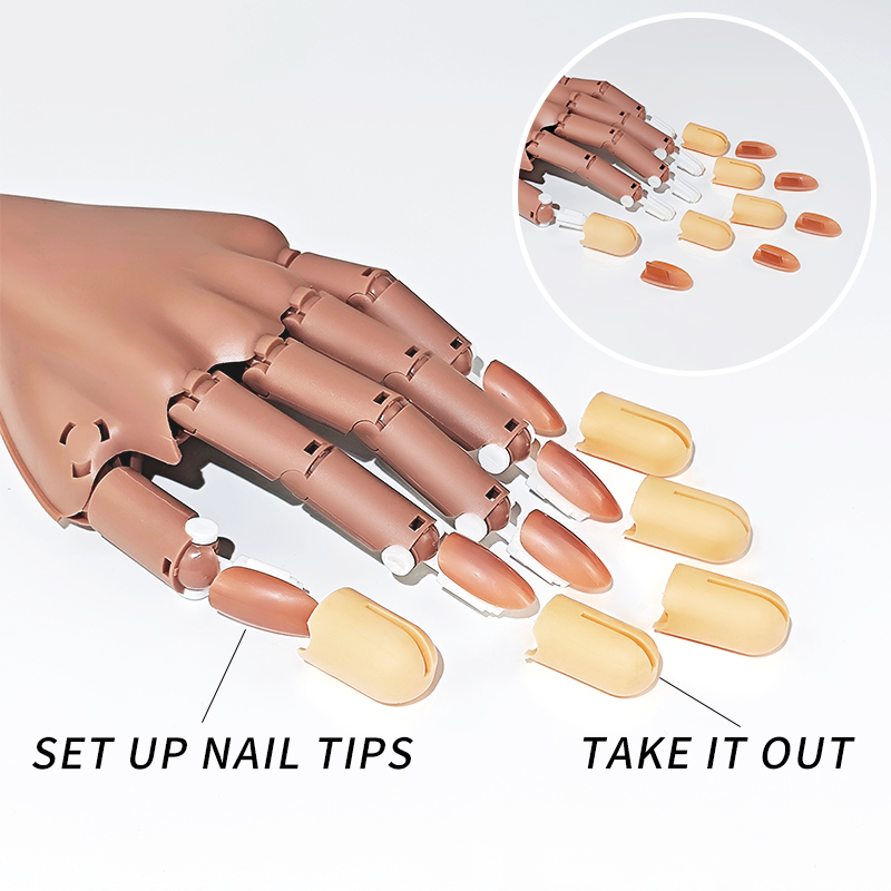 มือฝึกทำเล็บปลอม แบบมีข้อต่อขย - Nail Art Pinterest บทวิจารณ์และราคา