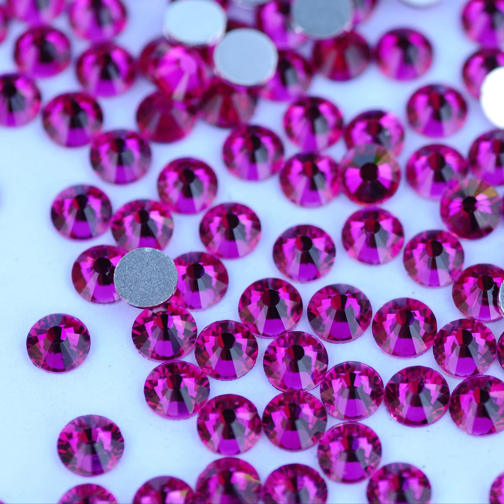 คริสตัลสีม่วงฟูเชีย 5A แบบกลิต - Nail Art Fuchsia บทวิจารณ์และราคา