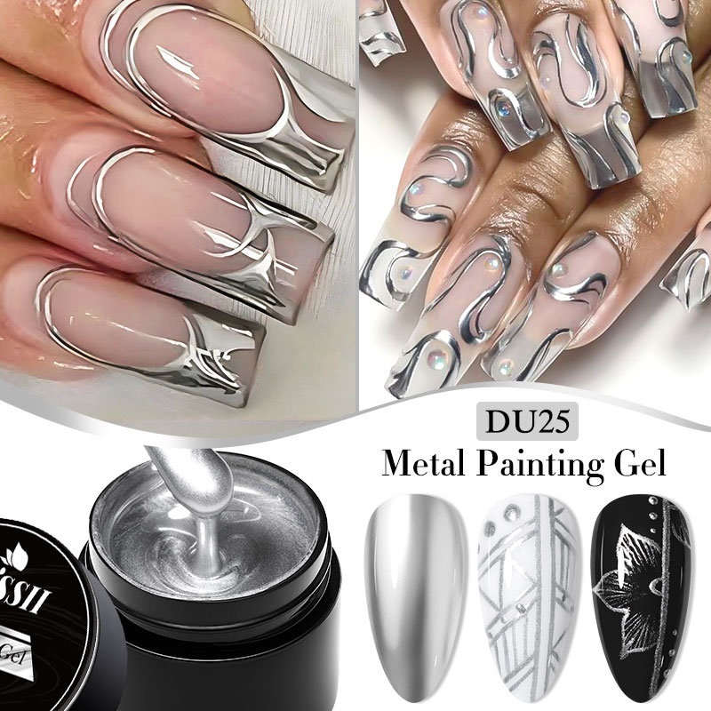 เจลเพ้นท์เล็บโลหะ 8 มล. ไม่ต้อ - Nail Art Chrome บทวิจารณ์และราคา