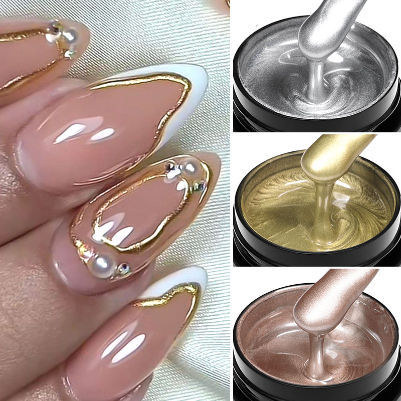 เจลเพ้นท์เล็บโลหะ 8 มล. ไม่ต้อ - Nail Art Chrome บทวิจารณ์และราคา